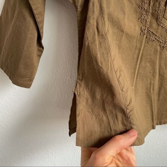 Bonpoint Tan Brown Tunic Shirt Kimono Sleeves Kids Size 18 Months - Picture 4 of 9